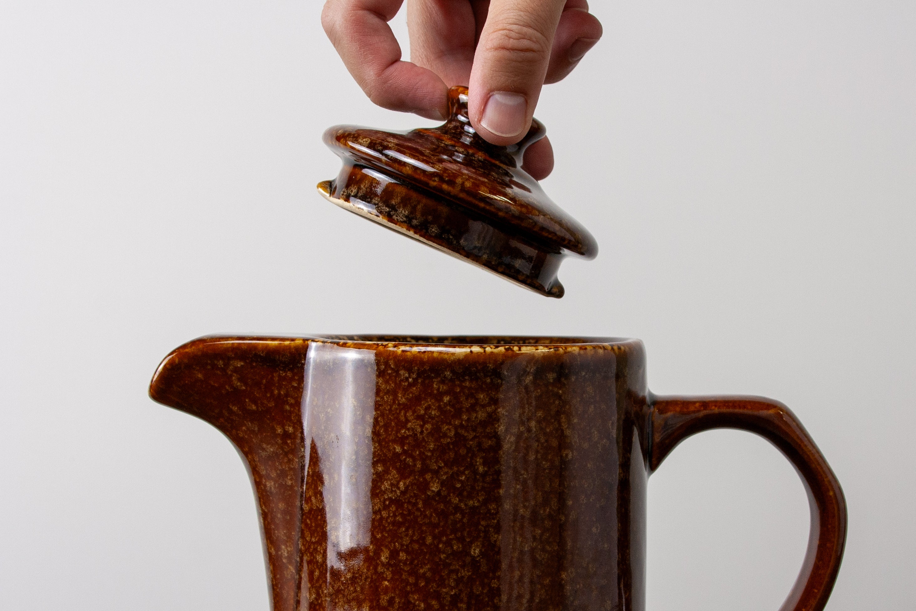 Brown Speckled Ceramic Pitcher