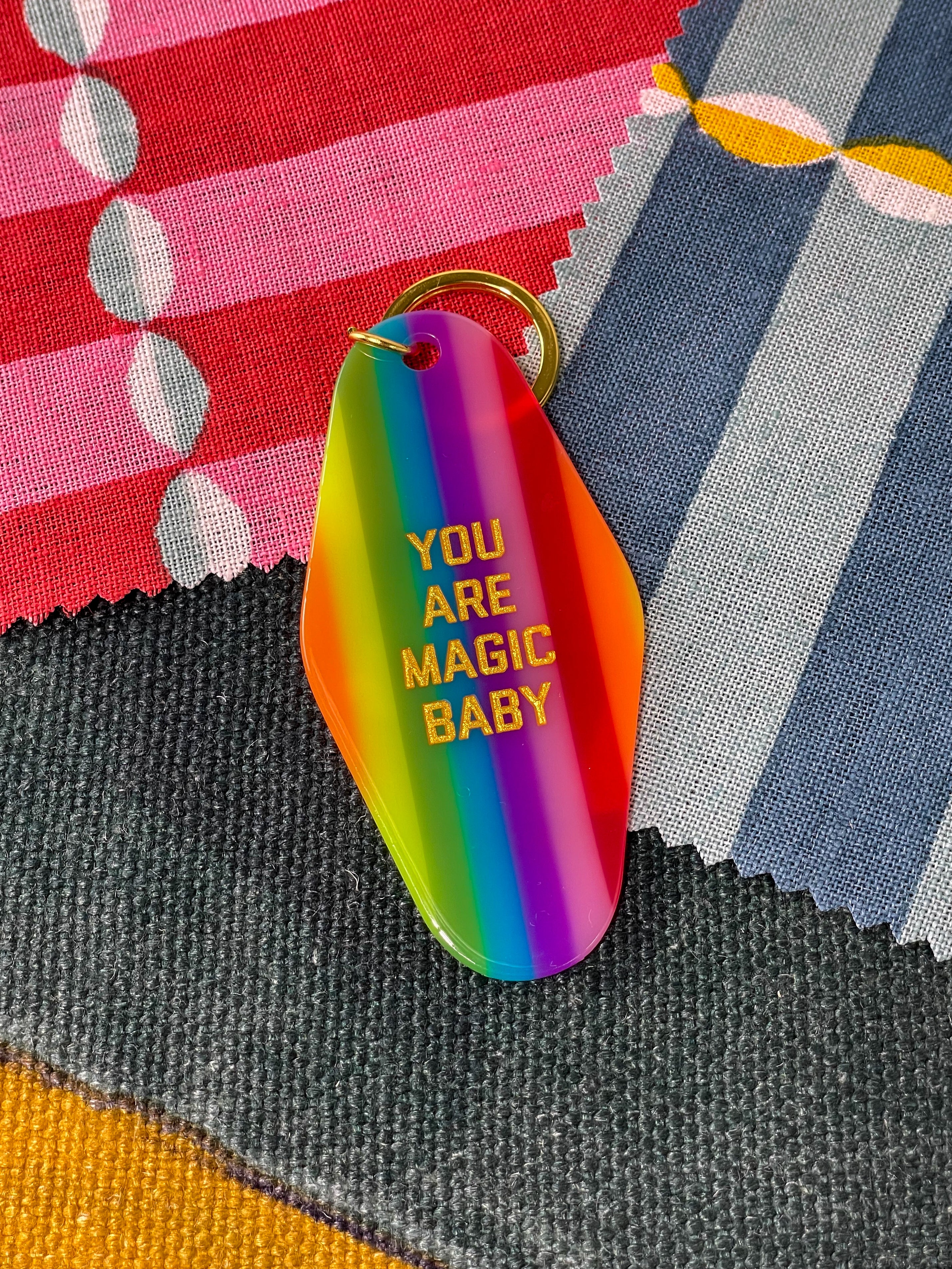 You Are Magic Rainbow Motel Keytag