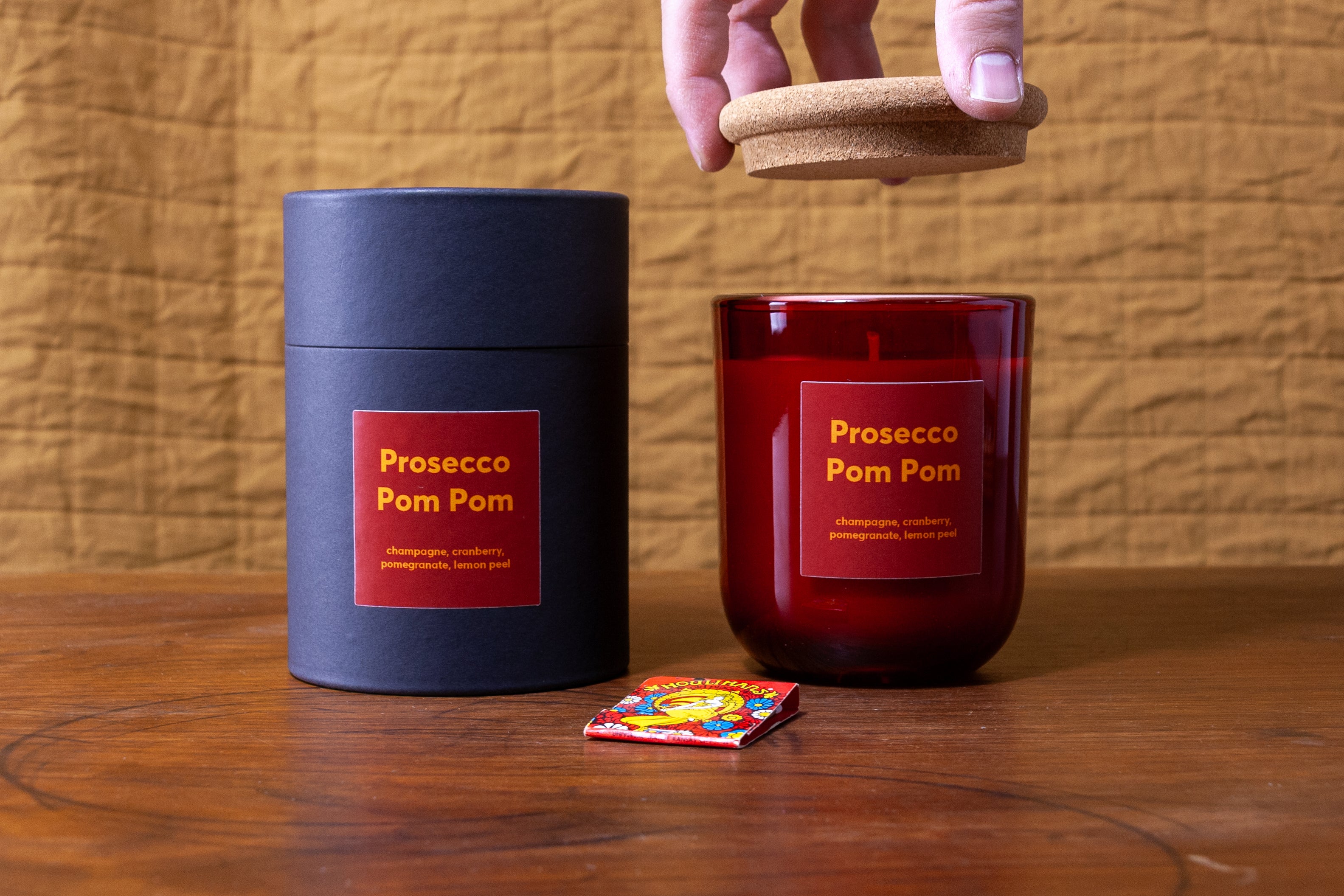 Prosecco Pom Pom Soy Candle, 10 oz