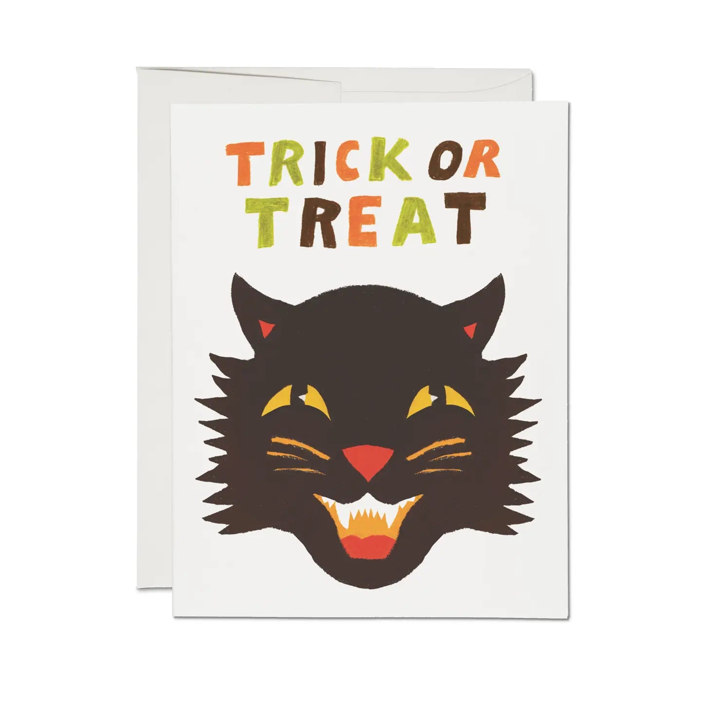 Spooky Black Cat Halloween Card