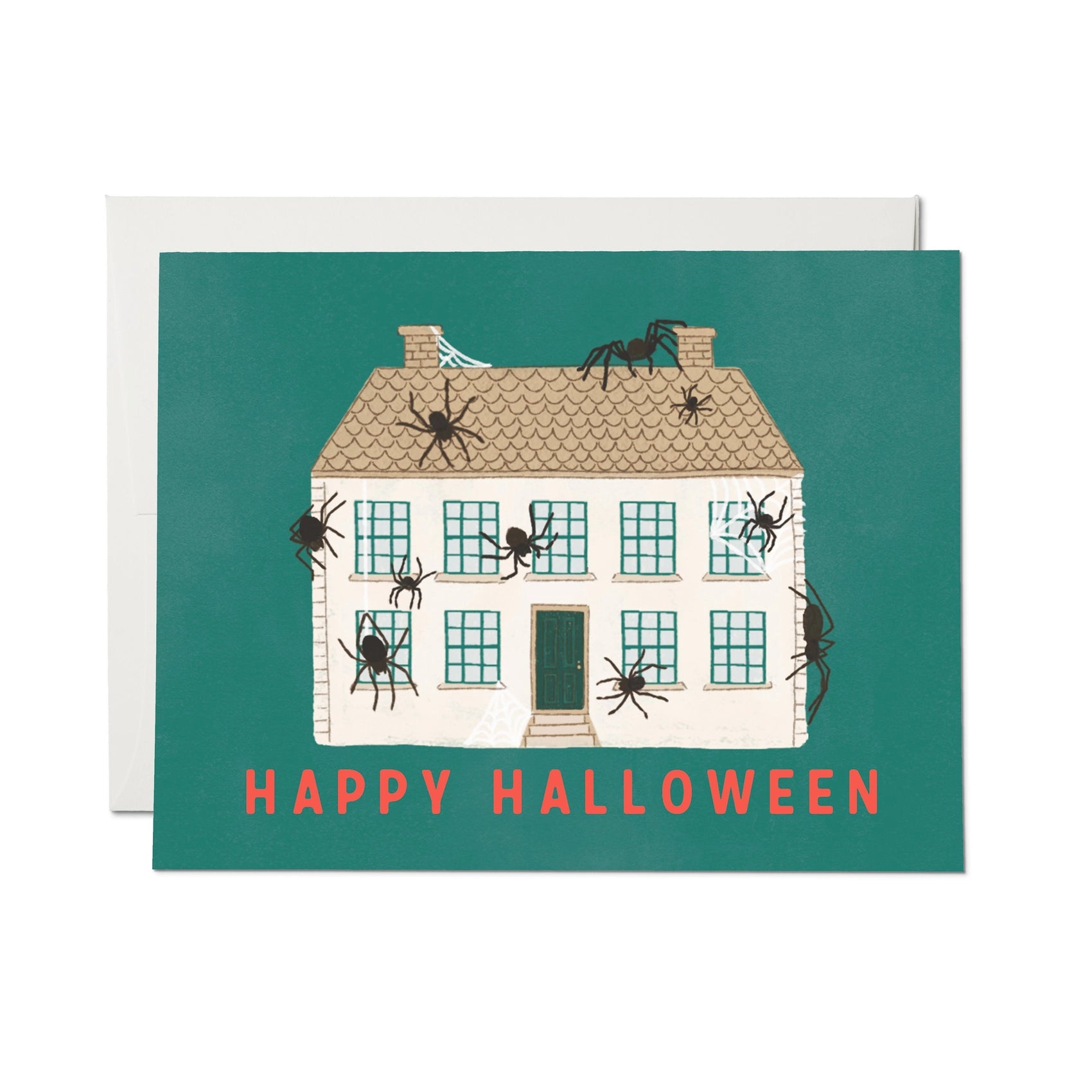 Spider House Halloween Card