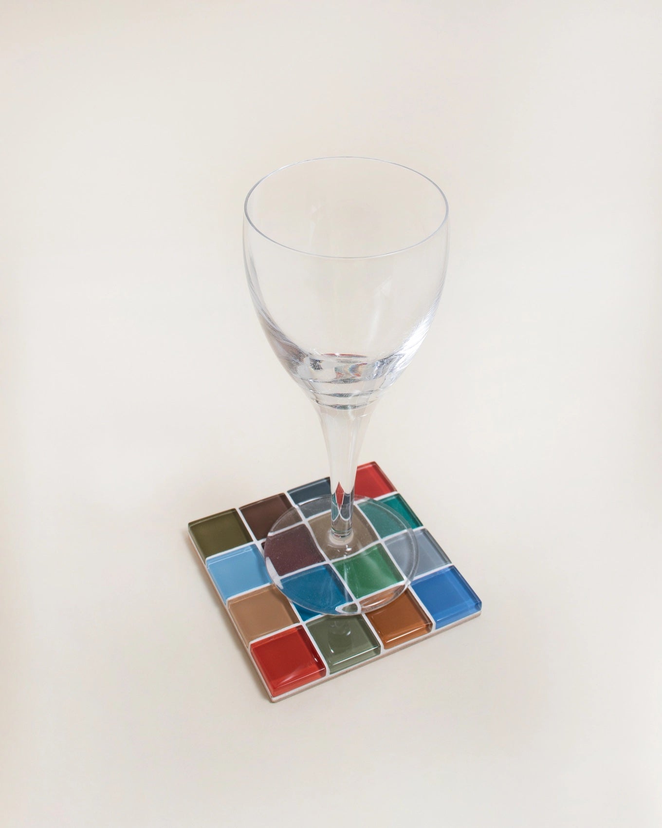 Glass Tile Coaster in Autumn Sprinkles